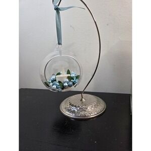 Luminara Berry Ornament Candle Battery Tea Light Real Flame Remote Blue